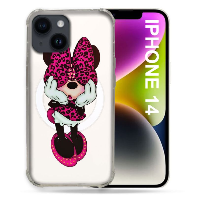 Coque Transparente Compatible MagSafe Pour Iphone 14 (6.1) Minnie