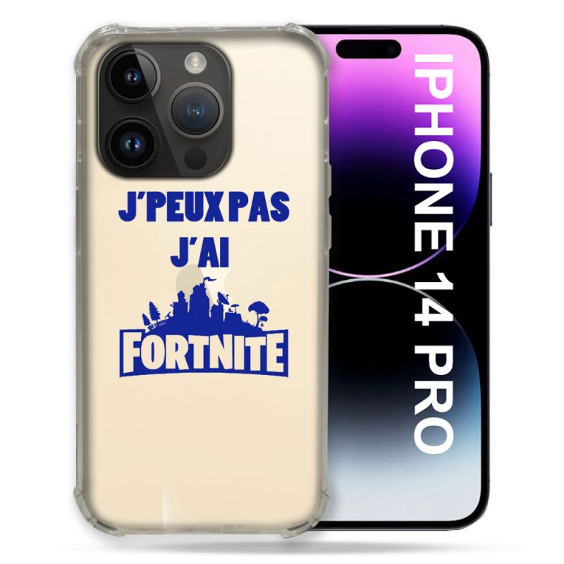 Coque Transparente Pour Iphone 14 Pro (6.1) Jpeux pas jai Fortnite