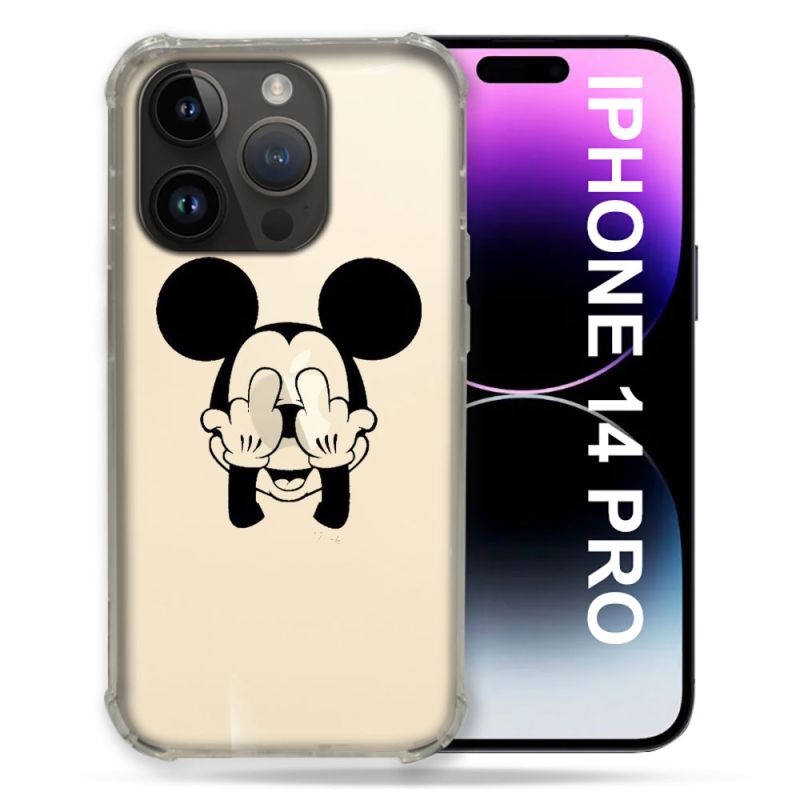 Coque Transparente Pour Iphone 14 Pro (6.1) Mickey doigt