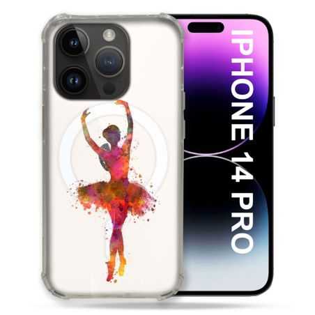 Coque Transparente Compatible MagSafe Pour Iphone 14 Pro (6.1) Danseuse etoile