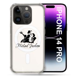 Coque Transparente Compatible MagSafe Pour Iphone 14 Pro (6.1) Michael Jackson