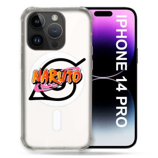 Coque Transparente Compatible MagSafe Pour Iphone 14 Pro (6.1) Naruto Logo