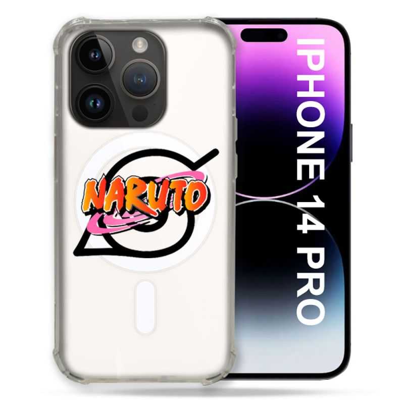 Coque Transparente Compatible MagSafe Pour Iphone 14 Pro (6.1) Naruto Logo
