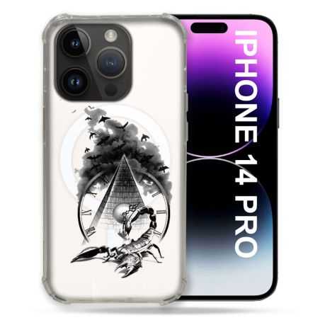 Coque Transparente Compatible MagSafe Pour Iphone 14 Pro (6.1) Scorpion
