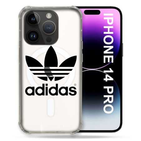 Coque Transparente Compatible MagSafe Pour Iphone 14 Pro (6.1) Adidas