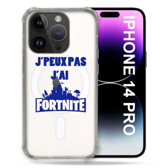 Coque Transparente Compatible MagSafe Pour Iphone 14 Pro (6.1) Jpeux pas jai Fortnite