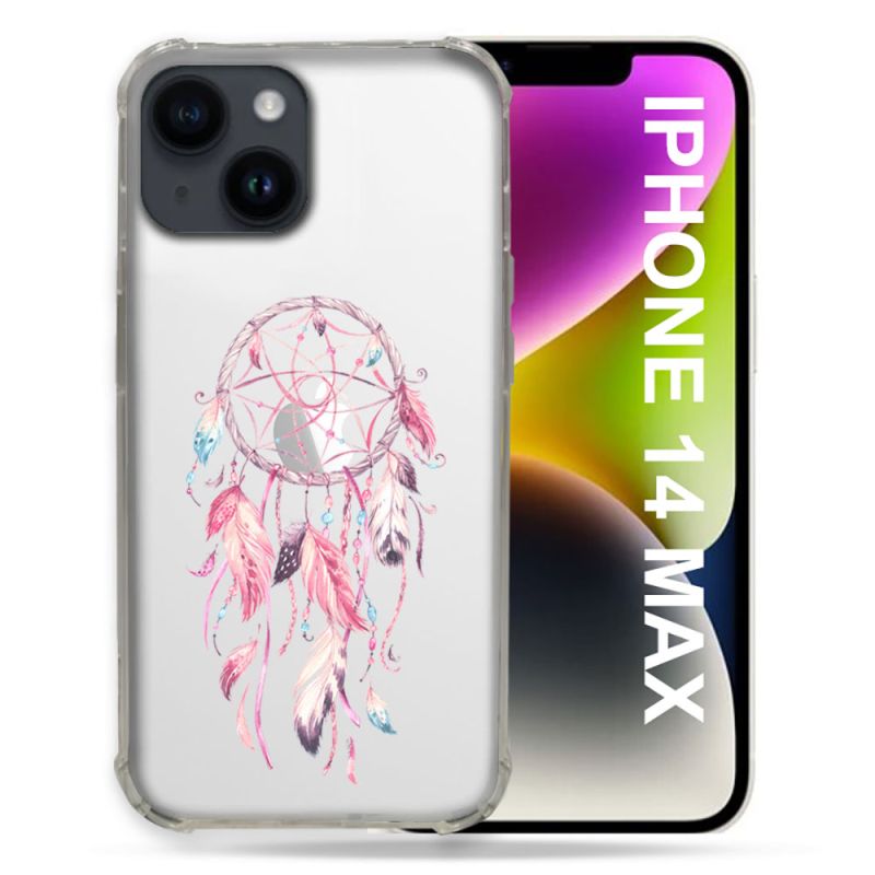 Coque Transparente Pour Iphone 14 Plus (6.7) Attrape Reve Rose