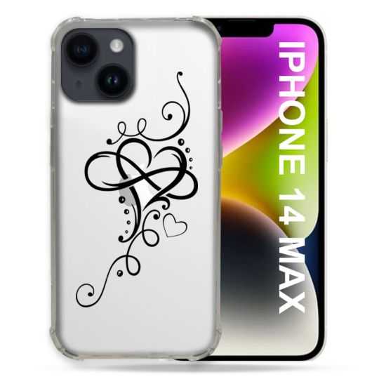 Coque Transparente Pour Iphone 14 Plus (6.7) Cœur infini
