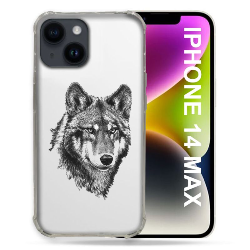 Coque Transparente Pour Iphone 14 Plus (6.7) Loup