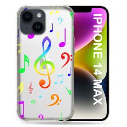 Coque Transparente Pour Iphone 14 Plus (6.7) Note Musique Colore