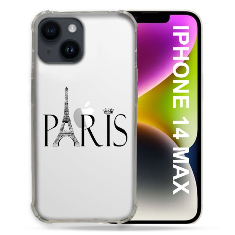Coque Transparente Pour Iphone 14 Plus (6.7) Paris Noir