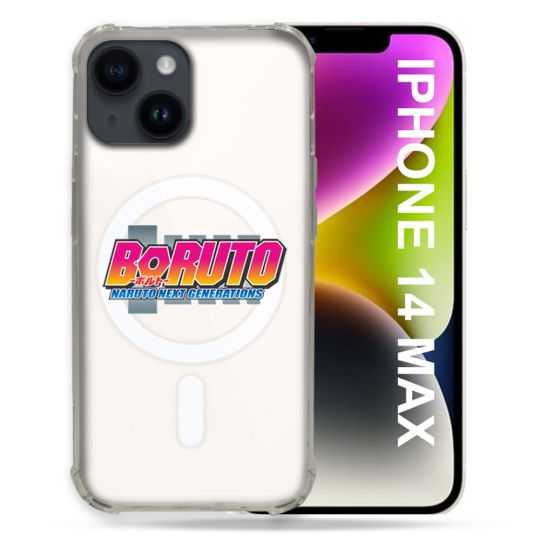 Coque Transparente Compatible MagSafe Pour Iphone 14 Plus (6.7) Boruto Logo