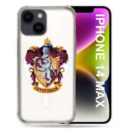 Coque Transparente Compatible MagSafe Pour Iphone 14 Plus (6.7) Harry Potter Griffindor
