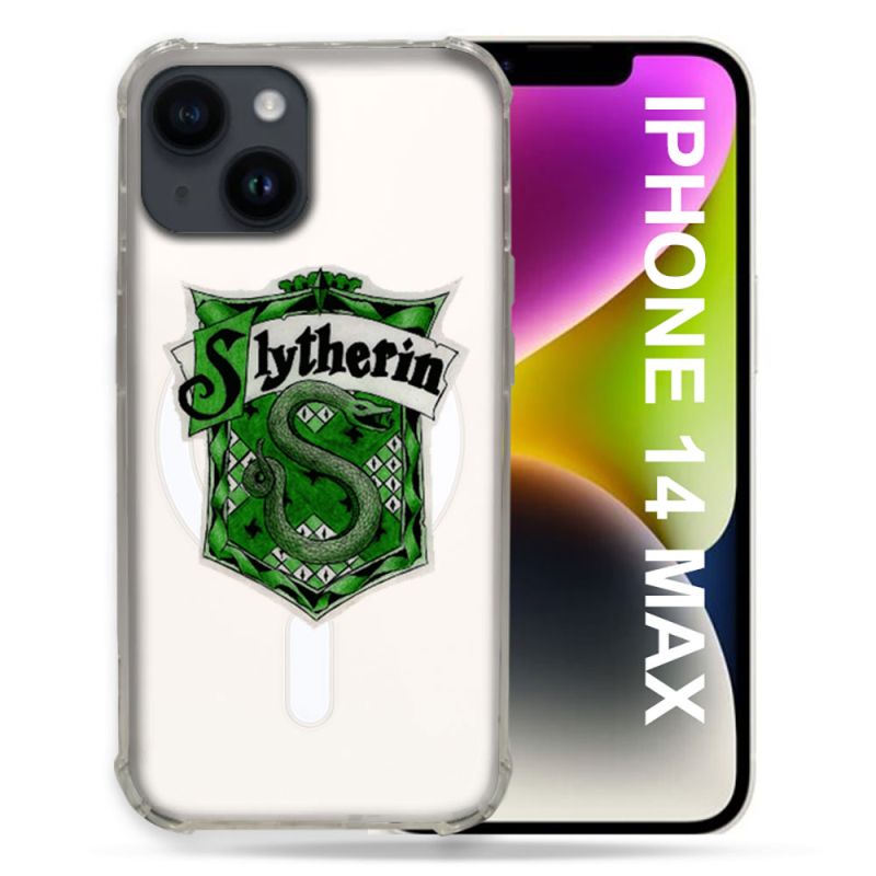 Coque Transparente Compatible MagSafe Pour Iphone 14 Plus (6.7) Harry Potter Slytherin
