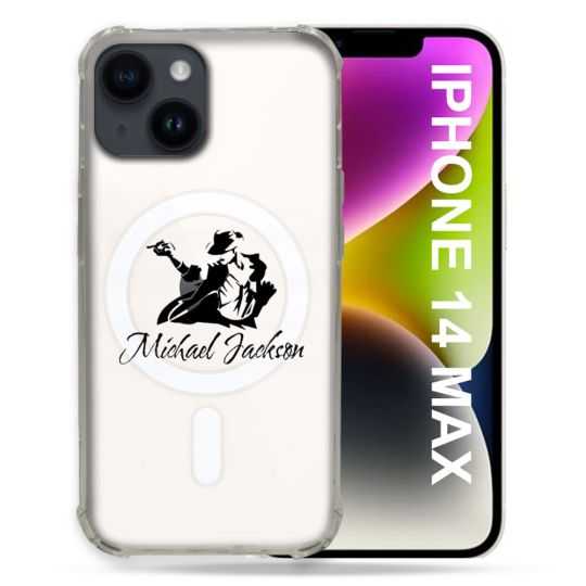 Coque Transparente Compatible MagSafe Pour Iphone 14 Plus (6.7) Michael Jackson