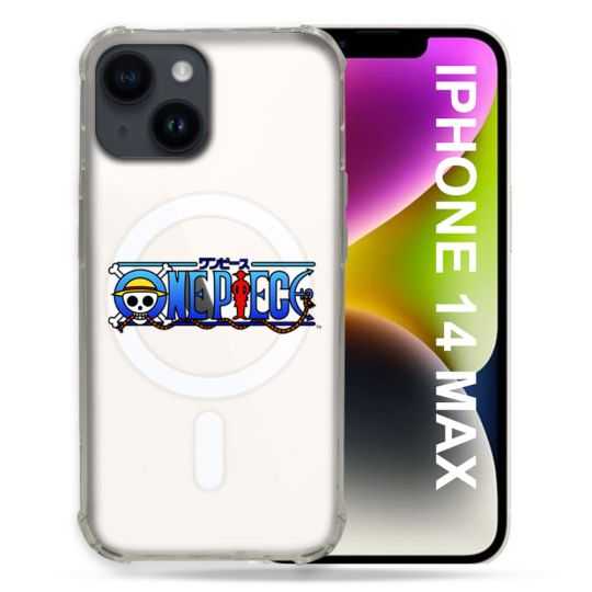 Coque Transparente Compatible MagSafe Pour Iphone 14 Plus (6.7) One Piece Logo