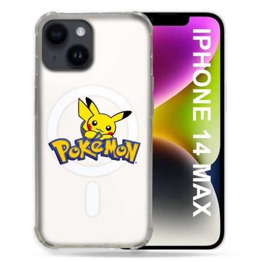 Coque Transparente Compatible MagSafe Pour Iphone 14 Plus (6.7) Pokemon