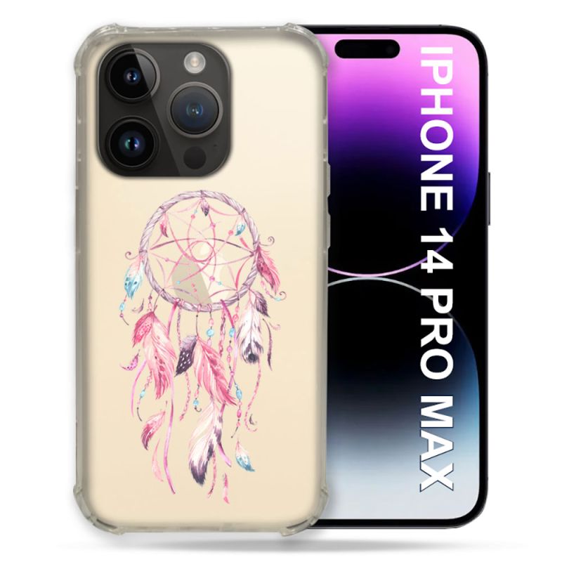 Coque Transparente Pour Iphone 14 Pro Plus (6.7) Attrape Reve Rose