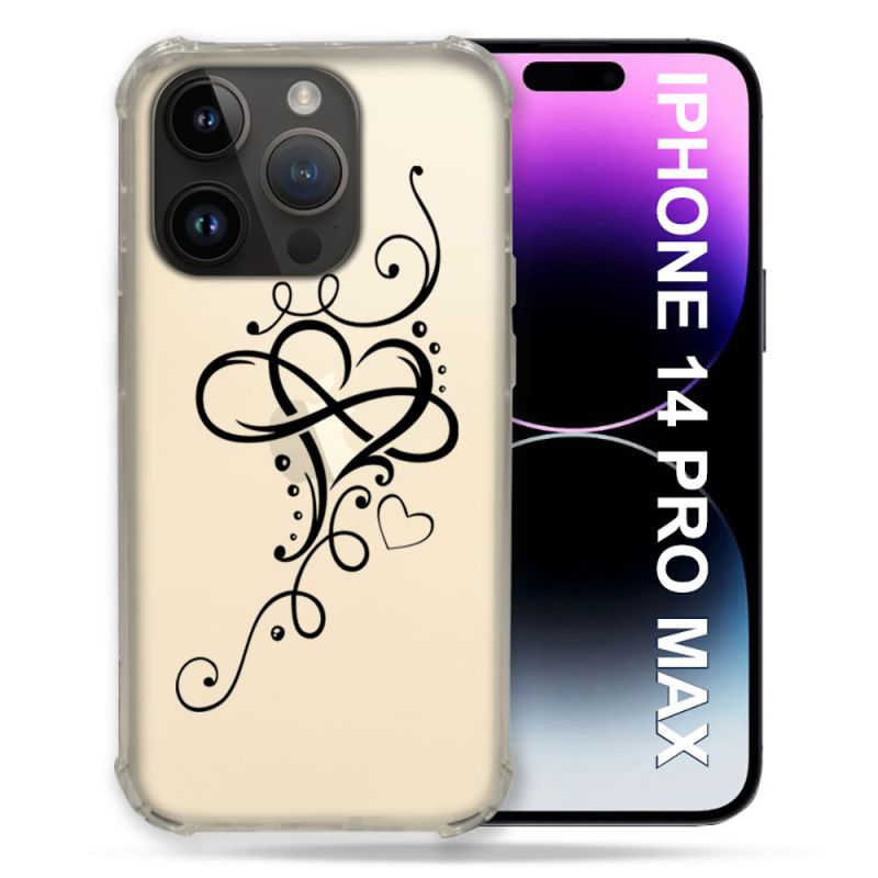 Coque Transparente Pour Iphone 14 Pro Plus (6.7) Cœur infini