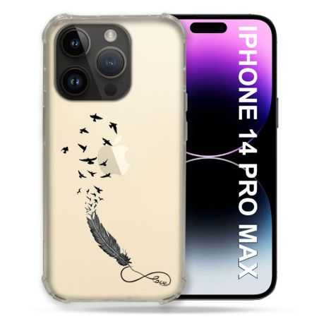 Coque Transparente Pour Iphone 14 Pro Plus (6.7) Plume Infini
