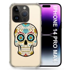 Coque Transparente Pour Iphone 14 Pro Plus (6.7) Tete Mort Color