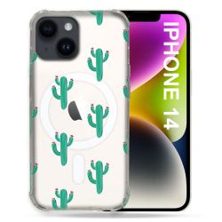 Coque Transparente Compatible MagSafe Pour Iphone 14 Pro Plus (6.7) Cactus