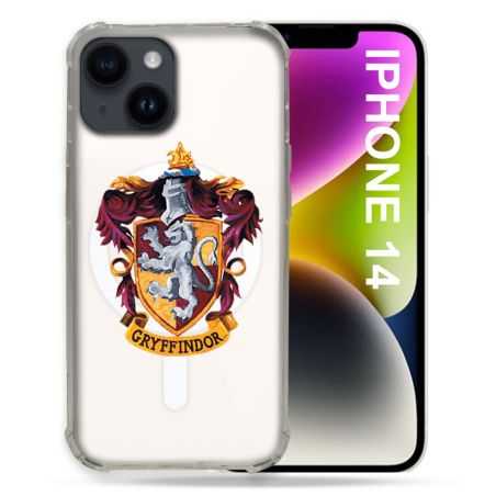 Coque Transparente Compatible MagSafe Pour Iphone 14 Pro Plus (6.7) Harry Potter Griffindor