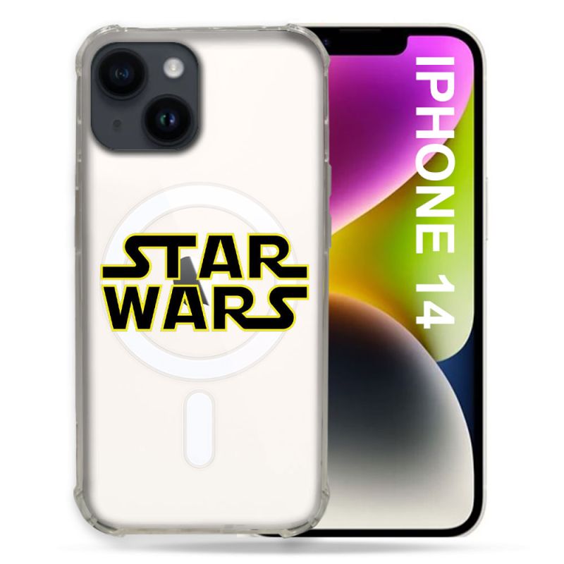 Coque Transparente Compatible MagSafe Pour Iphone 14 Pro Plus (6.7) Star Wars
