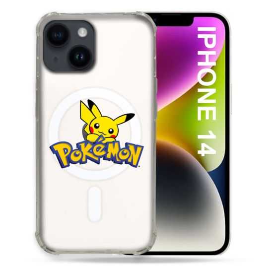 Coque Transparente Compatible MagSafe Pour Iphone 14 Pro Plus (6.7) Pokemon