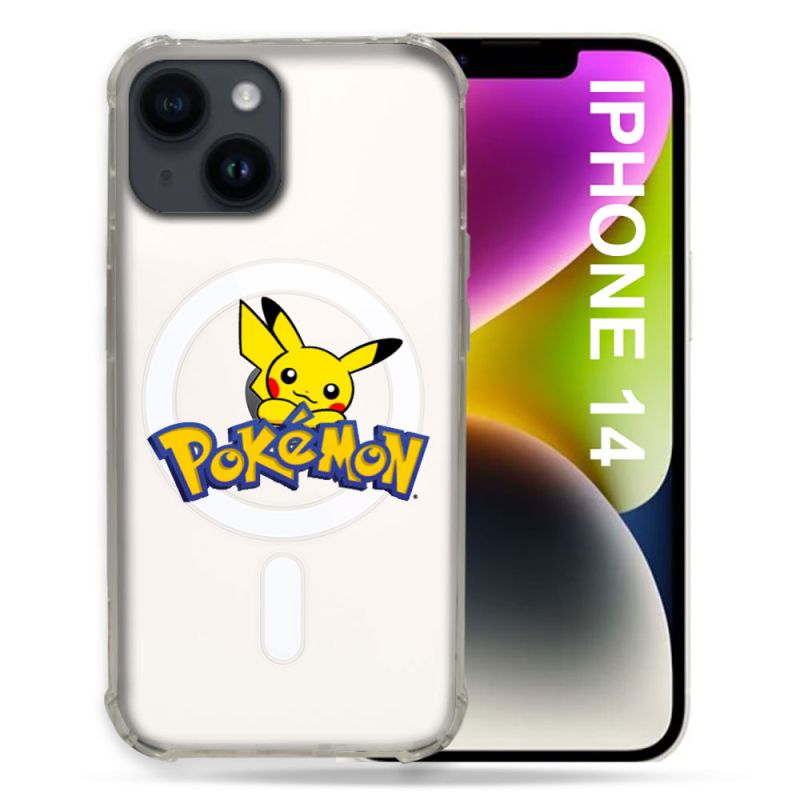 Coque Transparente Compatible MagSafe Pour Iphone 14 Pro Plus (6.7) Pokemon