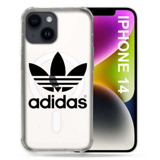 Coque Transparente Compatible MagSafe Pour Iphone 14 Pro Plus (6.7) Adidas