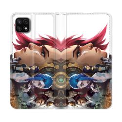 Housse cuir portefeuille Pour Samsung Galaxy A22 5G Arcane Jynx Sœur