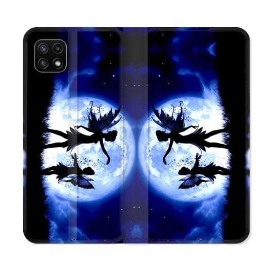 Housse cuir portefeuille Pour Samsung Galaxy A22 5G Fantastique Fee Lune