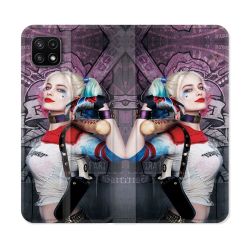 Housse cuir portefeuille Pour Samsung Galaxy A22 5G Harley Quinn Batte