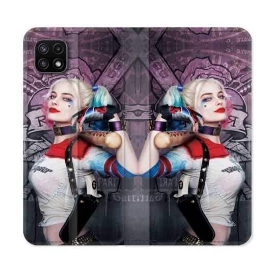 Housse cuir portefeuille Pour Samsung Galaxy A22 5G Harley Quinn Batte