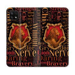 Housse cuir portefeuille Pour Samsung Galaxy A22 5G Harry Potter Griffondor