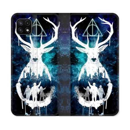 Housse cuir portefeuille Pour Samsung Galaxy A22 5G Harry Potter Patronome