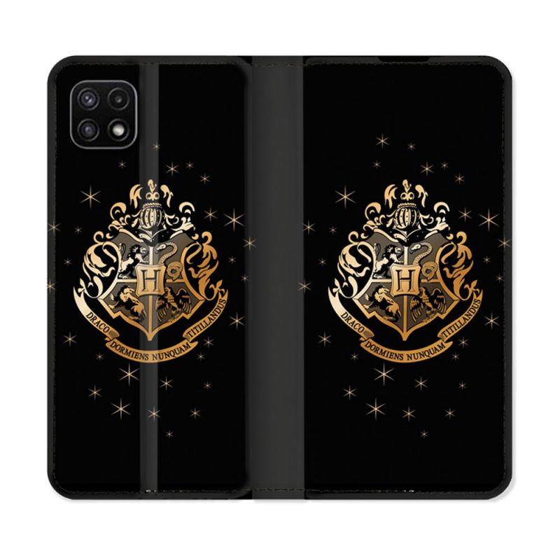 Housse cuir portefeuille Pour Samsung Galaxy A22 5G Harry Potter Poudlard