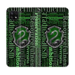 Housse cuir portefeuille Pour Samsung Galaxy A22 5G Harry Potter Serpentar