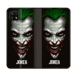 Housse cuir portefeuille Pour Samsung Galaxy A22 5G Joker Noir