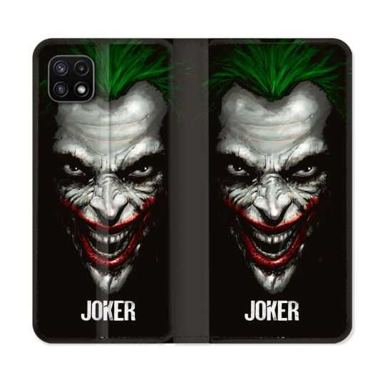 Housse cuir portefeuille Pour Samsung Galaxy A22 5G Joker Noir