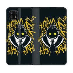 Housse cuir portefeuille Pour Samsung Galaxy A22 5G Manga Assassination Classroom Kuro Noir