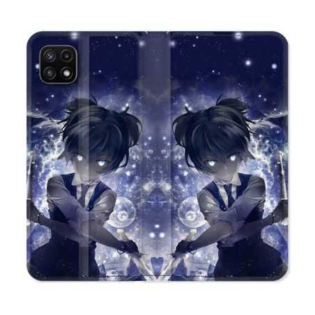 Housse cuir portefeuille Pour Samsung Galaxy A22 5G Manga Assassination Classroom Nagisa