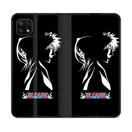 Housse cuir portefeuille Pour Samsung Galaxy A22 5G Manga Bleach Duo