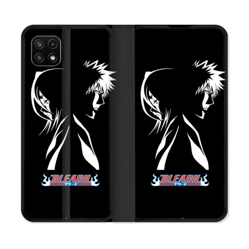 Housse cuir portefeuille Pour Samsung Galaxy A22 5G Manga Bleach Duo