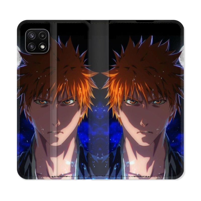 Housse cuir portefeuille Pour Samsung Galaxy A22 5G Manga Bleach Ichigo