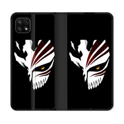 Housse cuir portefeuille Pour Samsung Galaxy A22 5G Manga Bleach Masque