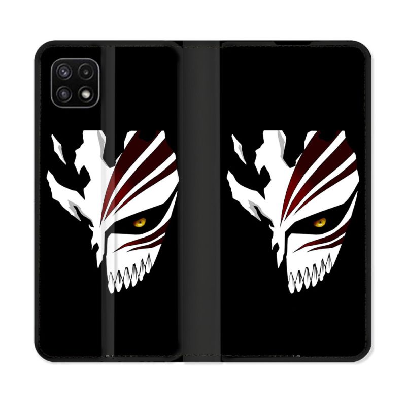 Housse cuir portefeuille Pour Samsung Galaxy A22 5G Manga Bleach Masque