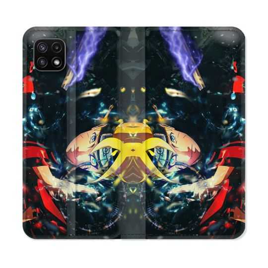 Housse cuir portefeuille Pour Samsung Galaxy A22 5G Manga Boruto Eclair