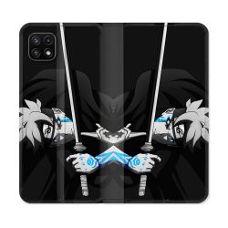Housse cuir portefeuille Pour Samsung Galaxy A22 5G Manga Boruto Epée
